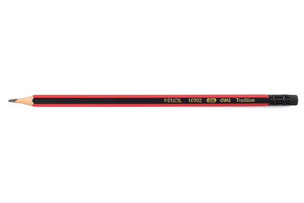 Deli 2B Wooden Pencil with Eraser No.10902